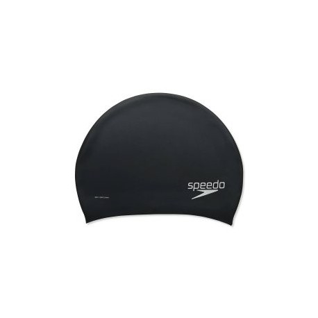 SPEEDO SILICONE LONG HAIR CAP BLACK