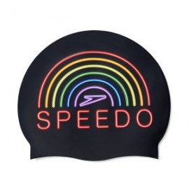 SPEEDO SILICONE PRIDE CAP BLACK/RAINBOW