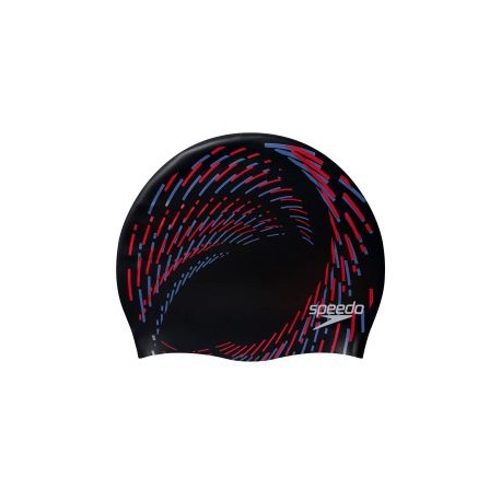 SPEEDO REVERSIBLE MOULDED SILICONE CAP BLACK/RED