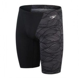 SPEEDO MENS ALLOVER V-CUT JAMMER GRAY/BLACK