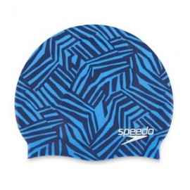 SPEEDO ELASTOMERIC PRINTED CAP BLUE