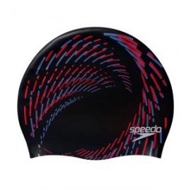 SPEEDO REVERSIBLE MOULDED SILICONE CAP BLACK/RED