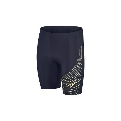 SPEEDO MENS MEDLEY LOGO JAMMER NAVY/YELLOW