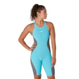 SPEEDO FASTSKIN LZR PURE INTENT OPENBACK KNEESKIN GREEN/GREY