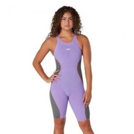 SPEEDO FASTSKIN LZR PURE INTENT OPENBACK KNEESKIN PURPLE/GREY