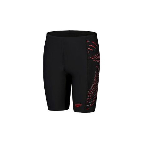 SPEEDO BOYS PLASTISOL PLACEMENT JAMMER BLACK/RED