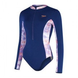 SPEEDO WOMENS LONG SLEEVE PANEL SWIMS