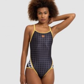 ARENA WOMAN WOMEN’S ARENA 50TH SWIMSUIT SUPER FLY BACK BLACK MULTI-GOLD