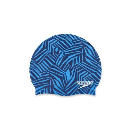 SPEEDO ELASTOMERIC PRINTED CAP BLUE