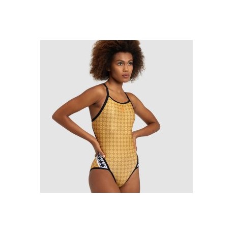 ARENA WOMAN WOMEN’S ARENA 50TH GOLD SWIMSUIT SUPER FLY BACK GOLD MULTIBLACK