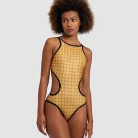 ARENA WOMAN WOMEN’S ARENA 50TH GOLD SWIMSUIT TECH ONE BACK GOLD MULTI BLACK