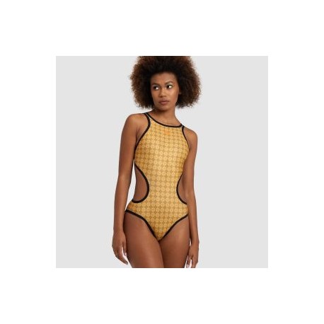 ARENA WOMAN WOMEN’S ARENA 50TH GOLD SWIMSUIT TECH ONE BACK GOLD MULTI BLACK