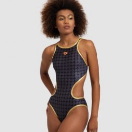 ARENA WOMAN WOMEN’S ARENA 50TH SWIMSUIT TECH ONE BACK BLACK MULTI-GOLD