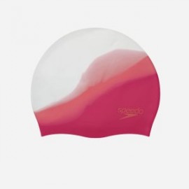 SPEEDO MULTI COLOUR SILICONE CAP PINK/WHITE