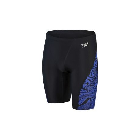 SPEEDO MENS ALLOVER V-CUT JAMMER BLACK/BLUE