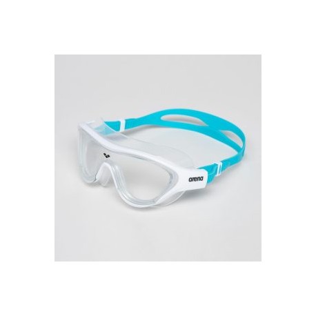 ARENA THE ONE MASK JR CLEAR WHITE LIGHT BLUE