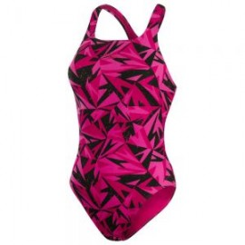 SPEEDO HYPERBOOM ALLOVER MEDALIST FUCSIA/BLACK