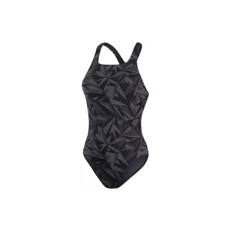 SPEEDO W HYPERBOOM ALLOVER MEDALIST BLACK/OXID GREY